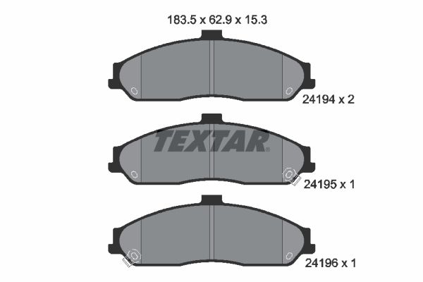 TEXTAR 2419401 Brake Pad Set, disc brake