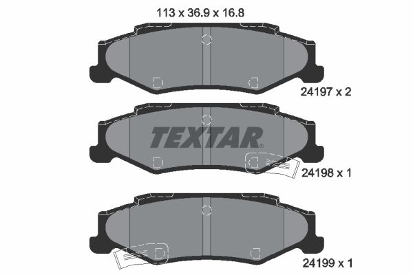 TEXTAR 2419701 Brake Pad Set, disc brake