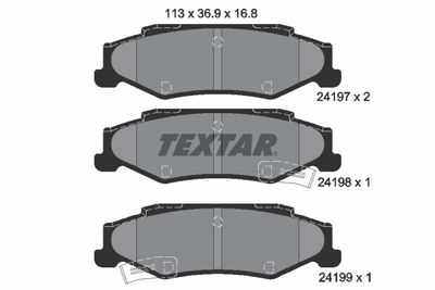 Brake Pad Set, disc brake TEXTAR 2419701