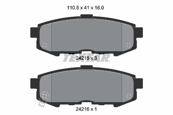 TEXTAR 2421501 Brake Pad Set, disc brake