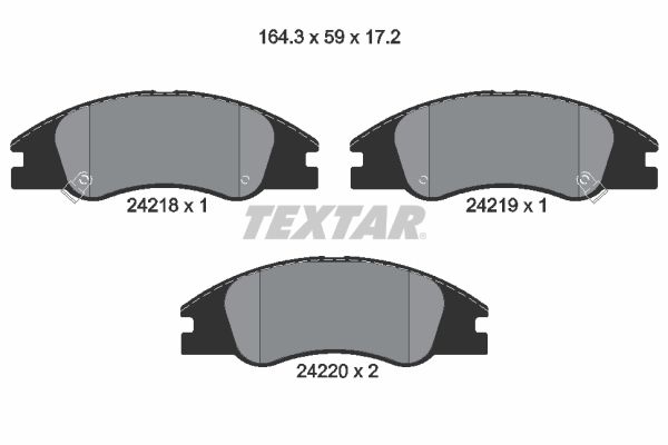 TEXTAR 2421801 Brake Pad Set, disc brake
