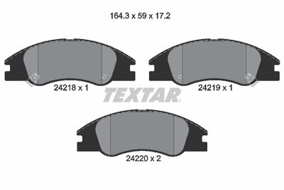 Brake Pad Set, disc brake TEXTAR 2421801