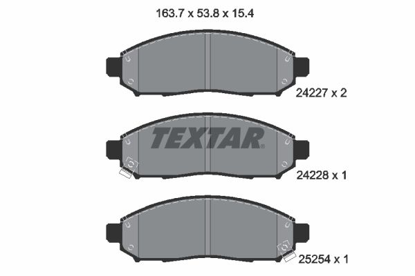 TEXTAR 2422704 Brake Pad Set, disc brake
