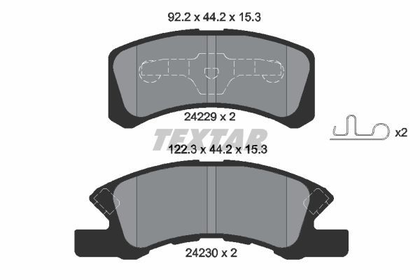 TEXTAR 2422901 Brake Pad Set, disc brake