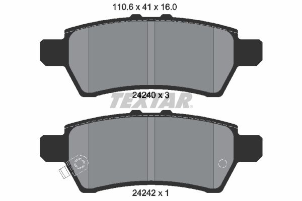 TEXTAR 2424001 Brake Pad Set, disc brake