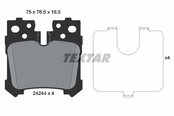 TEXTAR 2424401 Brake Pad Set, disc brake
