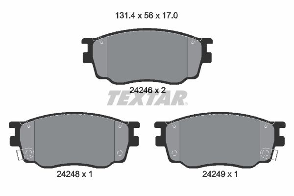 TEXTAR 2424601 Brake Pad Set, disc brake