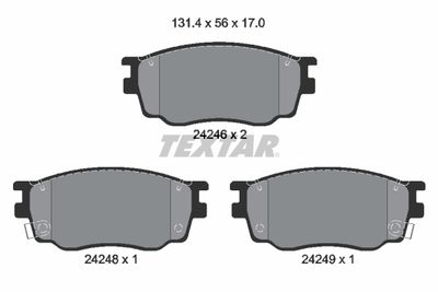 Brake Pad Set, disc brake TEXTAR 2424601