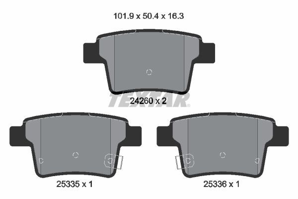 TEXTAR 2426001 Brake Pad Set, disc brake
