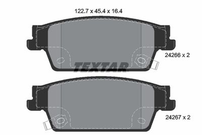Brake Pad Set, disc brake TEXTAR 2426601
