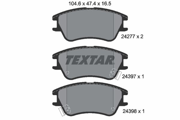 TEXTAR 2427701 Brake Pad Set, disc brake