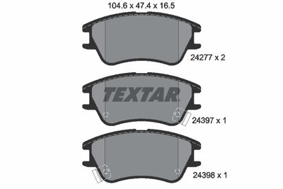 Brake Pad Set, disc brake TEXTAR 2427701