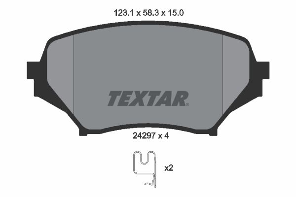 TEXTAR 2429701 Brake Pad Set, disc brake
