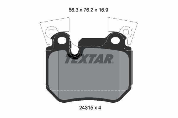 TEXTAR 2431501 Brake Pad Set, disc brake