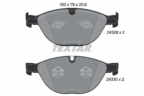 TEXTAR 2432801 Brake Pad Set, disc brake