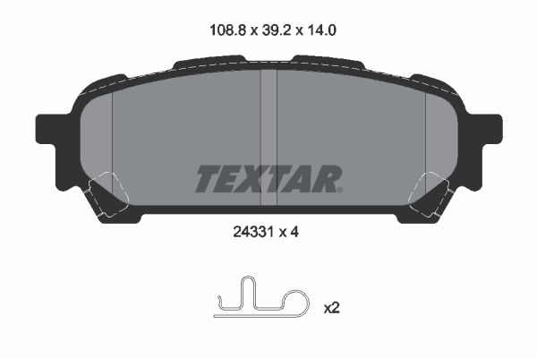 TEXTAR 2433101 Brake Pad Set, disc brake