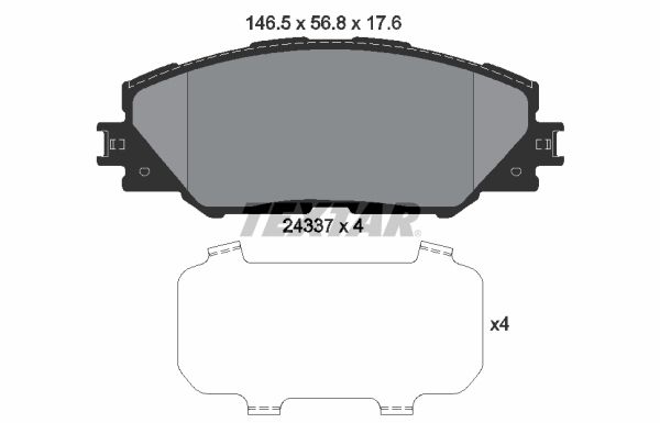 TEXTAR 2433701 Brake Pad Set, disc brake