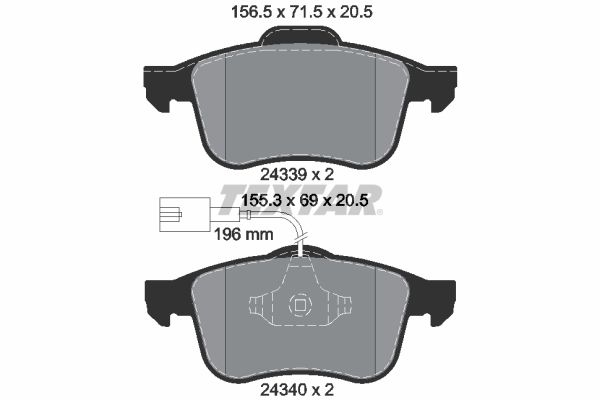 TEXTAR 2433901 Brake Pad Set, disc brake