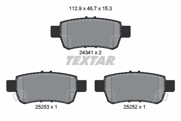 TEXTAR 2434101 Brake Pad Set, disc brake