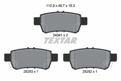 Brake Pad Set, disc brake TEXTAR 2434101