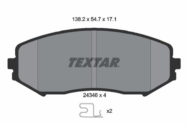 TEXTAR 2434601 Brake Pad Set, disc brake