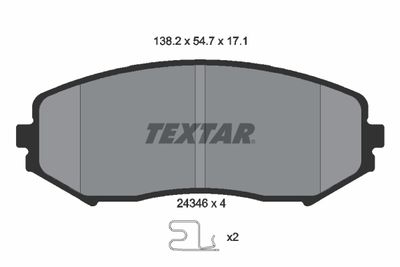 Brake Pad Set, disc brake TEXTAR 2434601