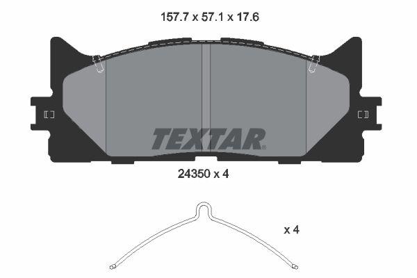 TEXTAR 2435001 Brake Pad Set, disc brake