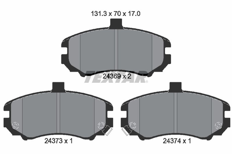 TEXTAR 2436901 Brake Pad Set, disc brake