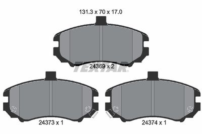 Brake Pad Set, disc brake TEXTAR 2436901
