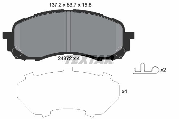 TEXTAR 2437201 Brake Pad Set, disc brake