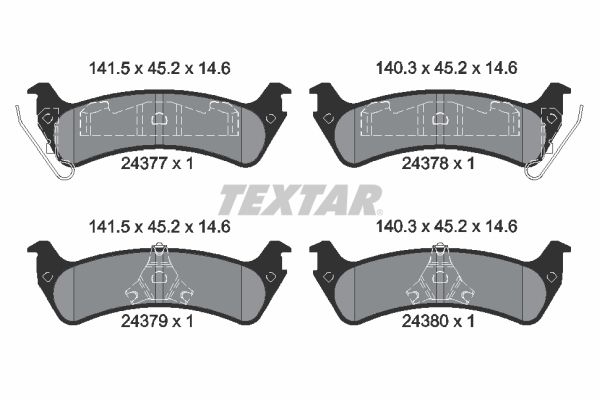 TEXTAR 2437701 Brake Pad Set, disc brake