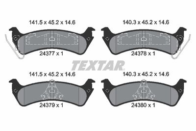 Brake Pad Set, disc brake TEXTAR 2437701