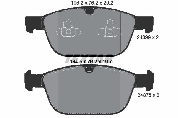 TEXTAR 2439901 Brake Pad Set, disc brake