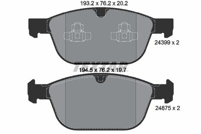 Brake Pad Set, disc brake TEXTAR 2439901