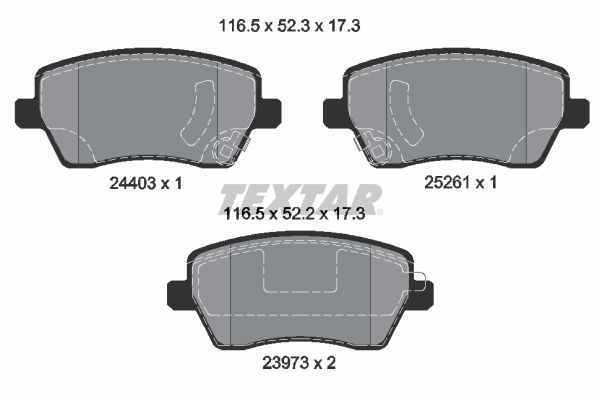 TEXTAR 2440301 Brake Pad Set, disc brake