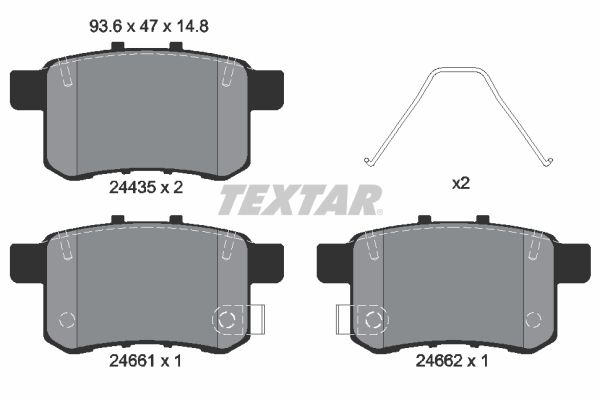 TEXTAR 2443501 Brake Pad Set, disc brake