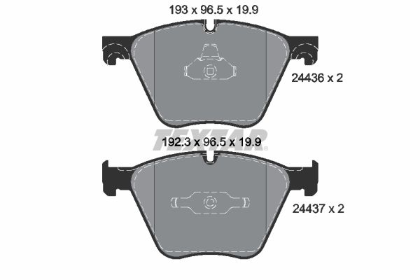 TEXTAR 2443601 Brake Pad Set, disc brake