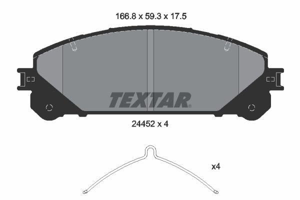 TEXTAR 2445201 Brake Pad Set, disc brake