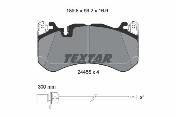 TEXTAR 2445501 Brake Pad Set, disc brake