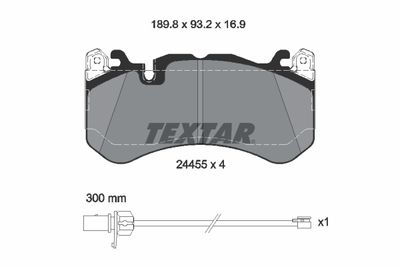 Brake Pad Set, disc brake TEXTAR 2445501