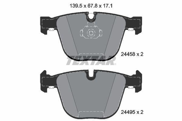 TEXTAR 2445801 Brake Pad Set, disc brake
