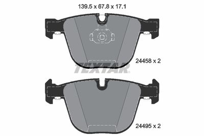 Brake Pad Set, disc brake TEXTAR 2445801