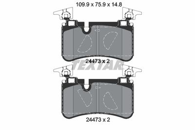 Brake Pad Set, disc brake TEXTAR 2447301