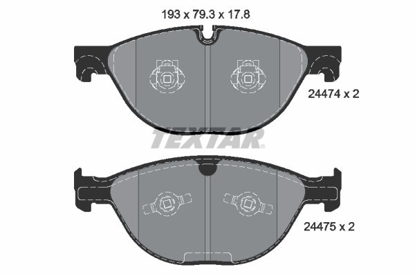 TEXTAR 2447401 Brake Pad Set, disc brake