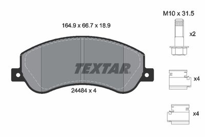 Brake Pad Set, disc brake TEXTAR 2448404