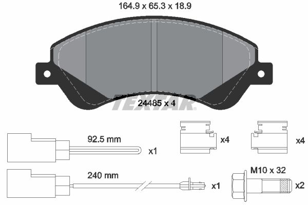 TEXTAR 2448501 Brake Pad Set, disc brake
