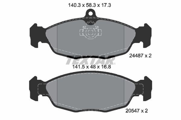 TEXTAR 2448701 Brake Pad Set, disc brake