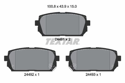 Brake Pad Set, disc brake TEXTAR 2449101
