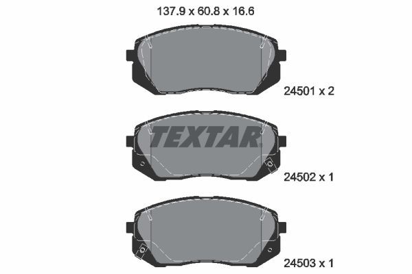 TEXTAR 2450101 Brake Pad Set, disc brake