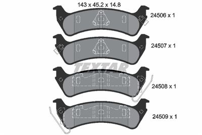 Brake Pad Set, disc brake TEXTAR 2450601